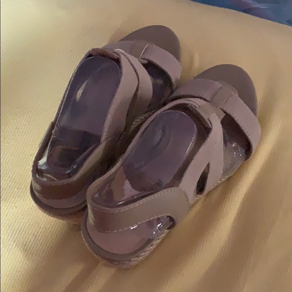 Lucky Brand Shoes - NWOB Tan linen lucky wedge sandals never worn